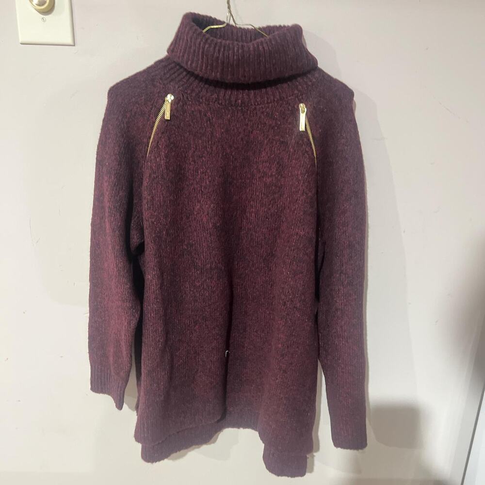 Burgundy michael kors turtleneck sweater